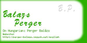 balazs perger business card
