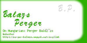 balazs perger business card
